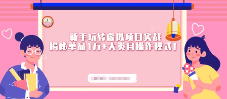 新手玩转虚拟项目实战，揭秘单品1万+大类目操作模式【视频课程】-柚子网创